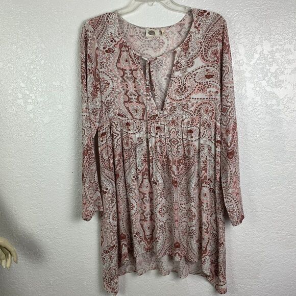 Lilka Size XS Pink Paisly Peasant Dress - Picture 1 of 9